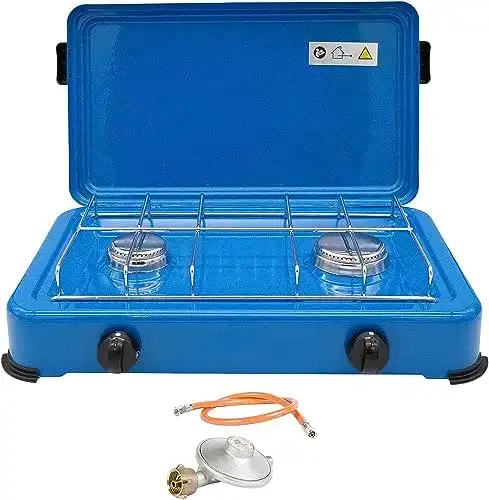 Gaskocher Set mit 2 Flammen für Camping und Outdoor