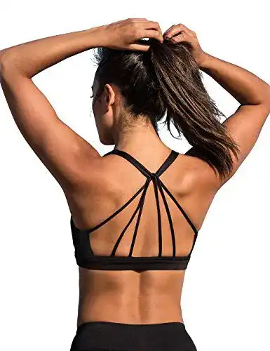 Sport-BH icyzone Yoga Damen Bustier, gepolstert, atmungsaktiv