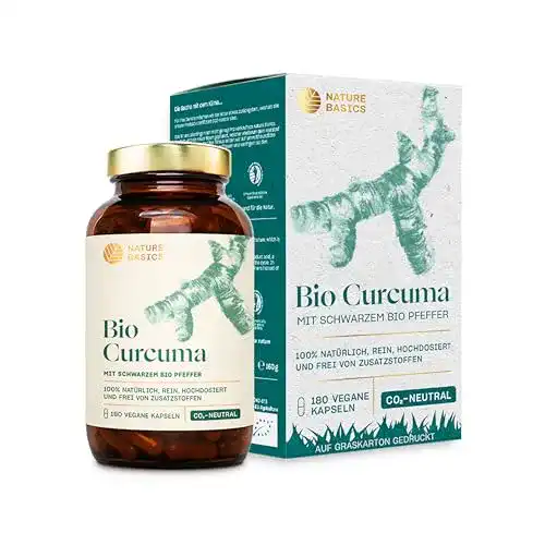 Kurkuma Kapseln Nature Basics Bio Curcuma mit schwarzem Pfeffer