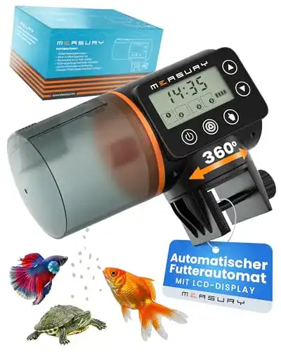Futterautomat für Aquarien von Measury, automatische Fischfütterung