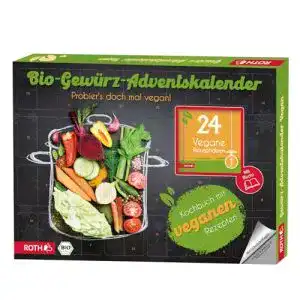 Gewürz-Adventskalender Roth Bio mit 24 veganen Gewürzen und Rezeptbuch