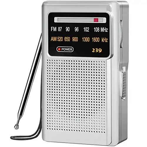 Tendak Taschenradio FM/AM mit Batteriebetrieb für Camping und Wandern