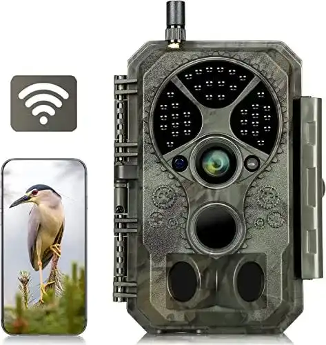 Wildkamera mit WLAN und Nachtsicht von Folgtek – 64MP 1296P