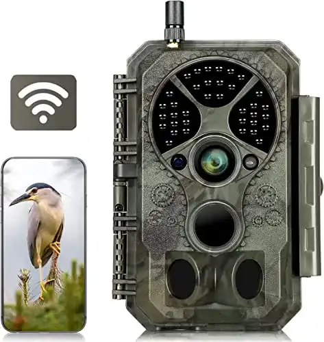 Wildkamera mit WLAN und Nachtsicht von Folgtek – 64MP 1296P