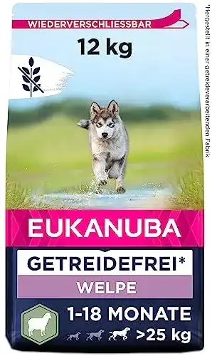 Eukanuba Welpenfutter getreidefrei mit Lamm für große Rassen