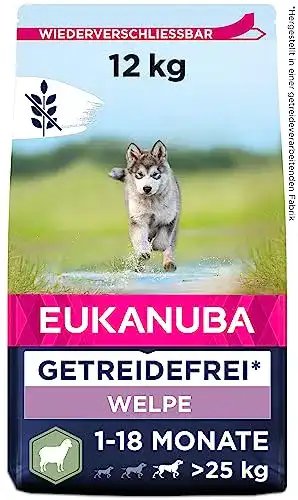 Eukanuba Welpenfutter getreidefrei mit Lamm für große Rassen