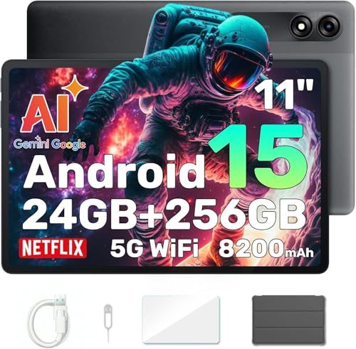 Blackview Tablet 256GB mit 11 Zoll Display, Android 15 und 24GB RAM