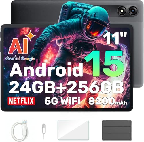 Blackview Tablet 256GB mit 11 Zoll Display, Android 15 und 24GB RAM