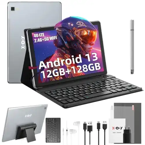 Tablet mit Tastatur Xgody 10,1 Zoll 4G LTE und Octa-Core-Prozessor