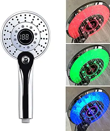 LED Duschkopf mit Farbwechsel und Temperaturanzeige