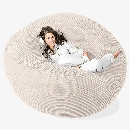 Sitzsack Lounge Pug XXL Sofa und Schlafsofa in Cord Creme