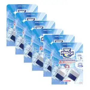 WC-Tabs von WC Frisch Duo-Aktiv Reinigungswürfel für Wasserkästen, 6er Pack