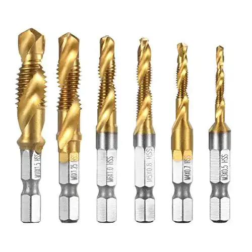 Qibaok 6-teiliges Gewindebohrer-Set HSS M3-M10 für verschiedene Materialien