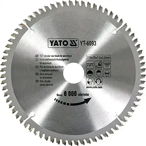 Kreissägeblatt Yato HM 210 x 30 mm mit 72 Zähnen für verschiedene Materialien