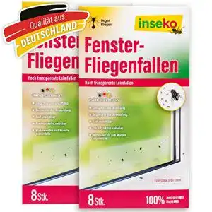 Fliegenfalle Inseko 16 x Fenster Fliegenfänger transparent