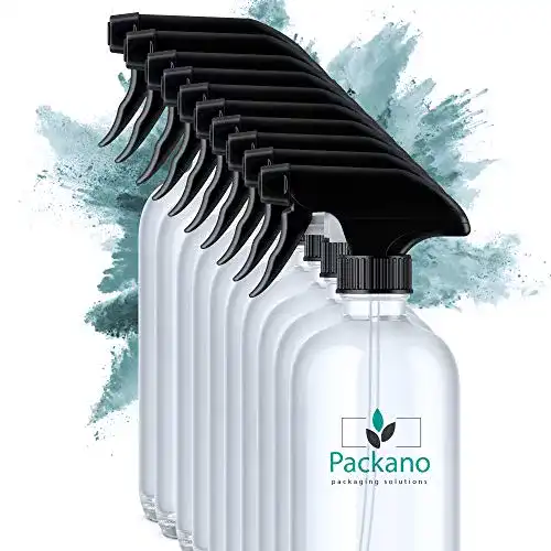 Sprühflasche Packano 10 Stück 500ml PET mit schwarzem Sprühkopf