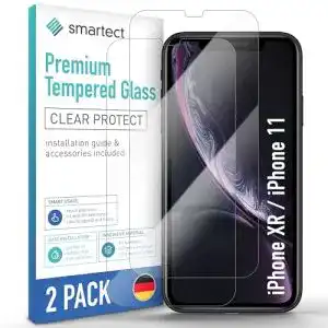 iPhone 11 Panzerglas Smartect Schutzglas – 2 Stück, klar, kompatibel