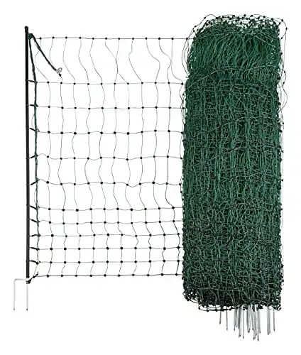 Geflügelnetz Kerbl 50 m 112 cm Doppelspitze ohne Strom grün