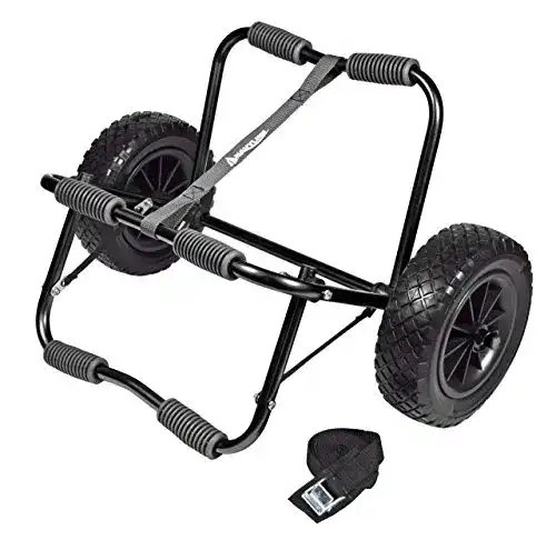 Kanuwagen Navyline Profi mit Fixiergurt in Schwarz