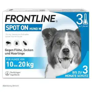 Frontline Spot On für Hunde M gegen Zecken, Flöhe und Haarlinge