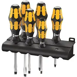 Wera Schraubendrehersatz 932/918/6 – 6-teilig mit Rack
