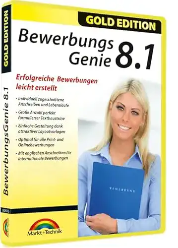 Bewerbungssoftware Markt und Technik Bewerbungsgenie 8.1 für Bewerbungen