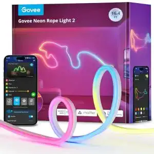Govee Neon Rope Light 2, RGBIC LED Strip 5m mit Smart-Funktionen und DIY-Design