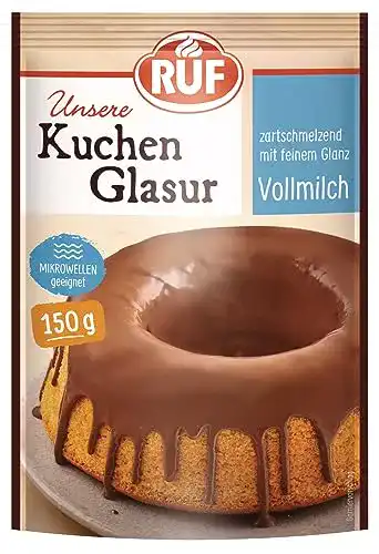 Kuchenglasur RUF Vollmilch-Schokolade, Fettglasur, 150 g