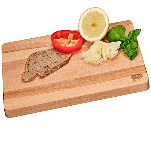 Schneidebrett aus Holz (Buche) von Dekofant 30 x 20 x 2 cm