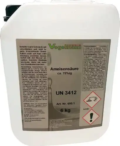 Ameisensäure Vogelmann Chemie 75% 6 kg für industrielle Anwendungen