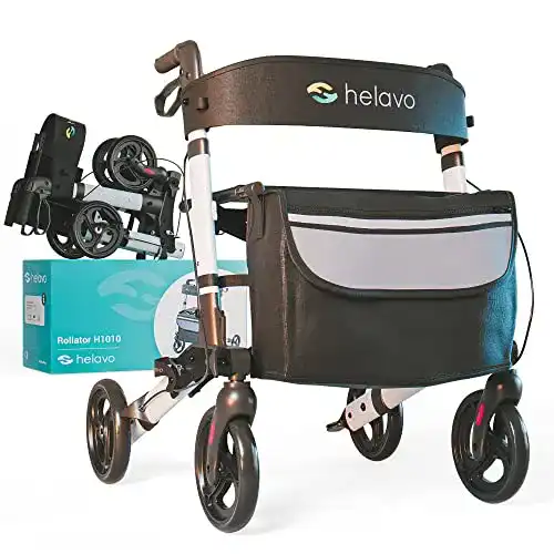 Faltbarer Rollator von Helavo aus Aluminium – Leichtgewicht und mobil