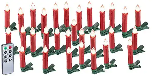 Kabellose Christbaumkerzen Lunartec Led: 30er-Set