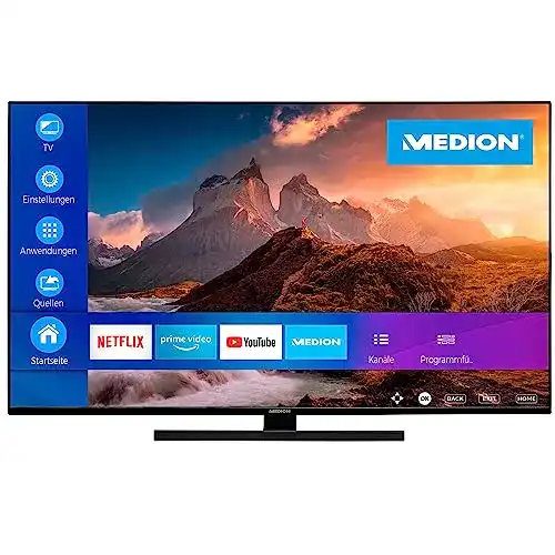 MEDION X15040 50 Zoll QLED Fernseher mit HDR10 und Dolby Vision