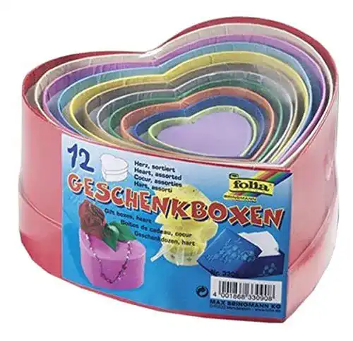 Geschenkbox Folia 3309 – Pappschachteln in Herzform aus Karton