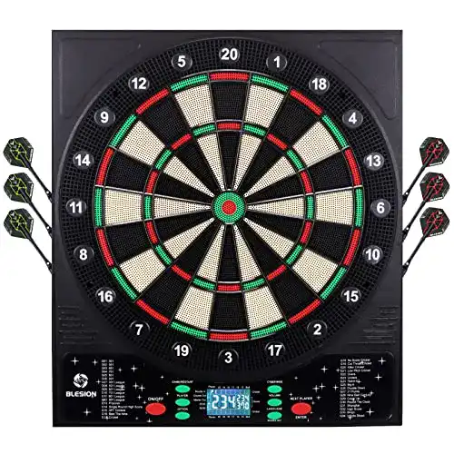 Elektronische Dartscheibe Blesion mit 34 Spielen und deutscher Sprachausgabe