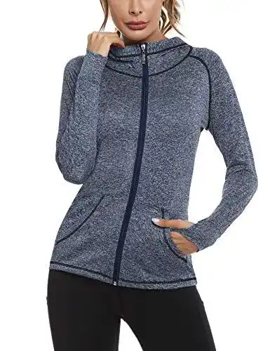 Laufjacke Damen Sykooria Sweatjacke Langarm für Sport und Freizeit