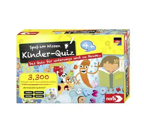 Noris 606013595 Quizspiel für Kinder ab 4 Jahren mit 3300 Fragen