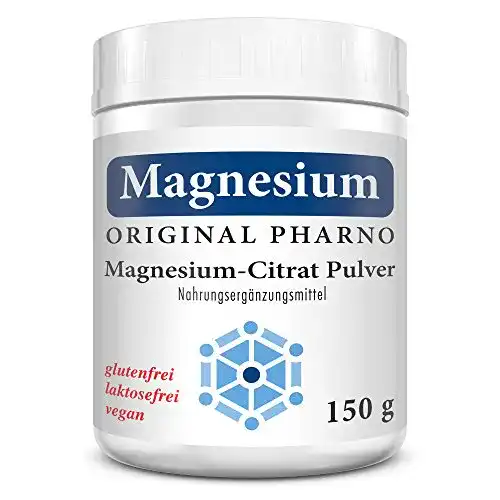 Magnesiumcitrat Pulver von Pharno – 100% reines Nahrungsergänzungsmittel