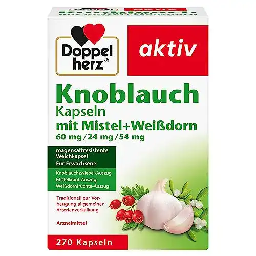 Knoblauch-Kapseln von Doppelherz mit Mistel und Weißdorn