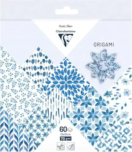 Origami-Papier Clairefontaine 95349C, 60 Bögen, 15 x 15 cm, Shibori