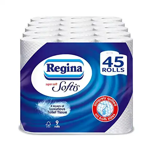 Regina Softis 4-lagiges Toilettenpapier – 45 Rollen