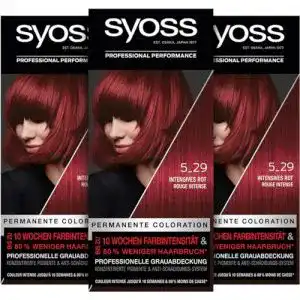 Rote Haarfarbe Syoss Color 5.29 Intensives Rot 3 x 115 ml