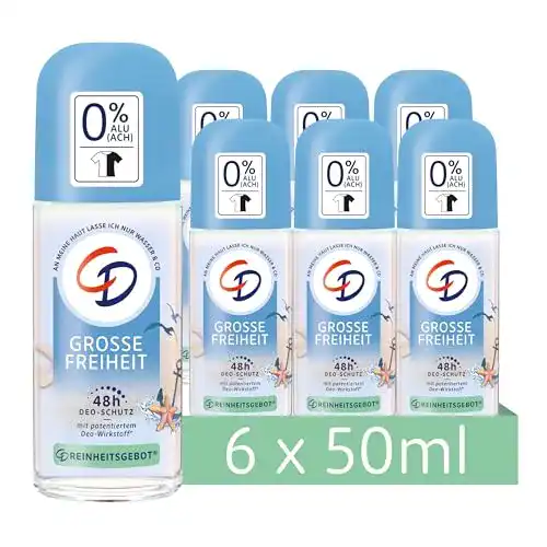 CD Deo Roll-On Große Freiheit, 50 ml, 6er Pack