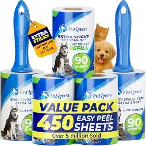 Fusselroller Petlovers Extra Klebrige Fusselrolle 450 Blatt Set