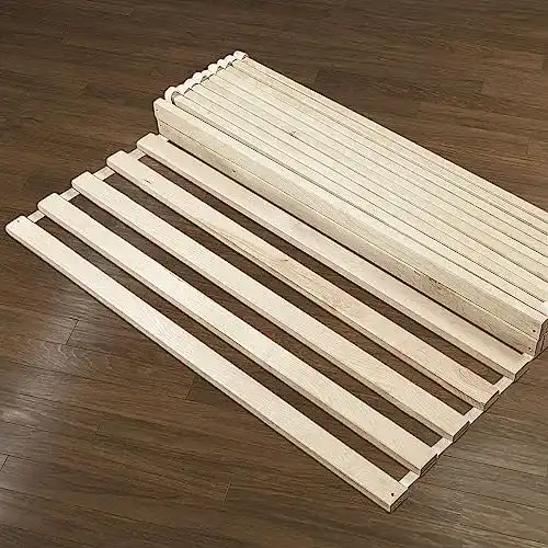 Lattenrost 90 x 200 cm Hansales Rollrost mit 350 kg Tragkraft und 25 Leisten