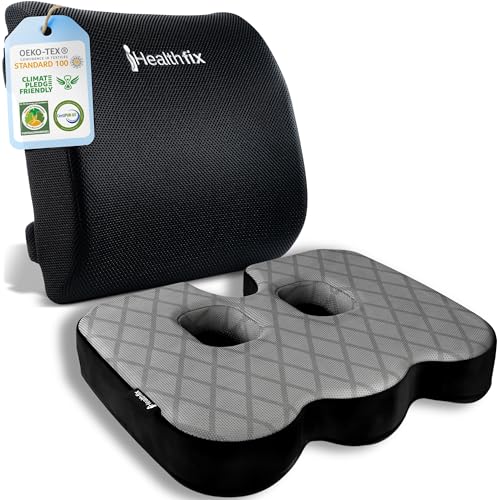 Dekubitus-Sitzkissen Healthfix Orthopädisches Sitzkissen und Lendenkissen Set