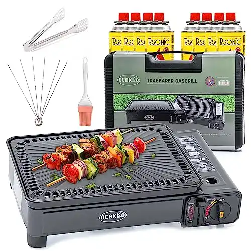 Gasgrill Ocakko für Kartuschen und Gasflaschen im Vergleich