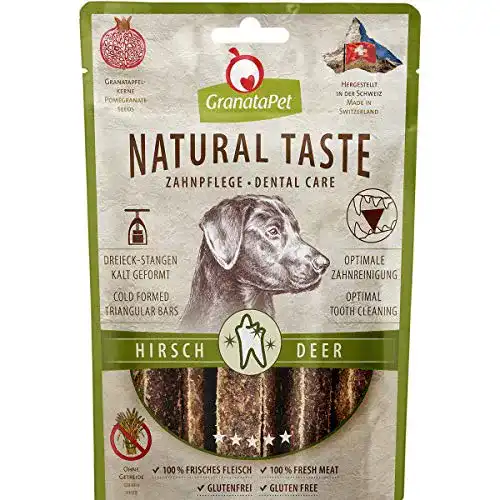 Dental-Sticks für Hunde von GranataPet – Natural Taste Hirsch Snack