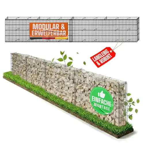 Gabionen bellissa Mauergitter-Set 95550 für Mauer und Steinkörbe
