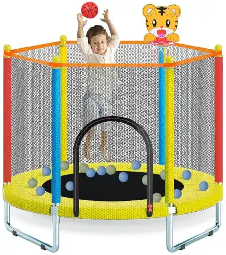 Kindertrampolin Redcoutt 150cm für Innen- und Außenbereich